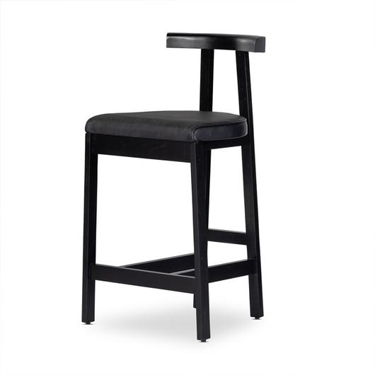 Tex Stool In Black Rosa Morada by FOUR HANDS