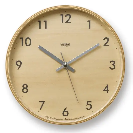 Plywood S Wall Clock by LEMNOS