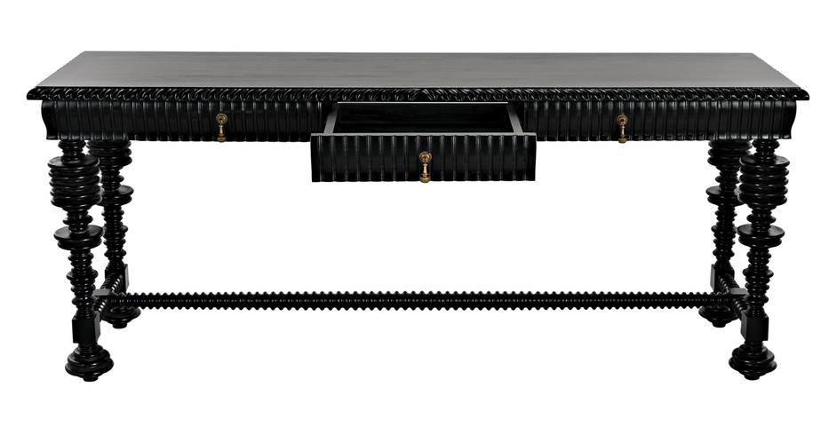 Portuguese Console, Hand Rubbed Black by Noir Furniture