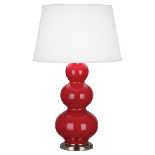 Ruby Red Triple Gourd Table Lamp by Robert Abbey