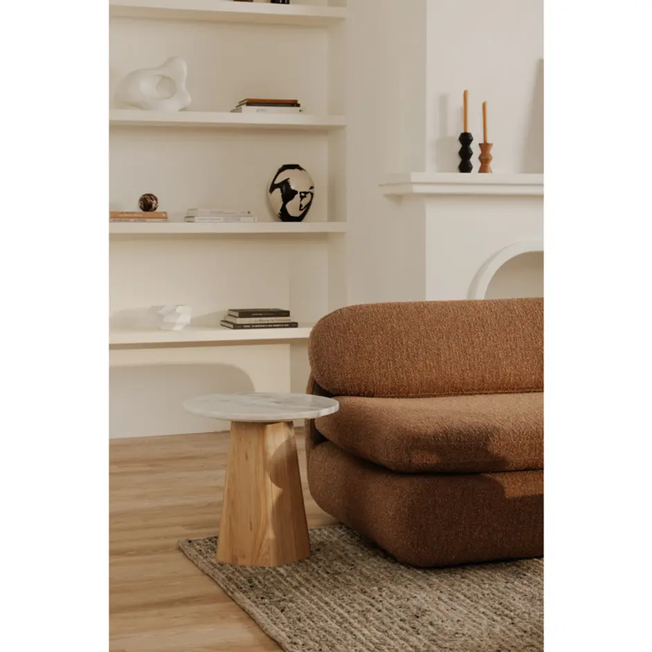 Evelyn Accent Table Ashen Grey Matrix Marble by Moes Home