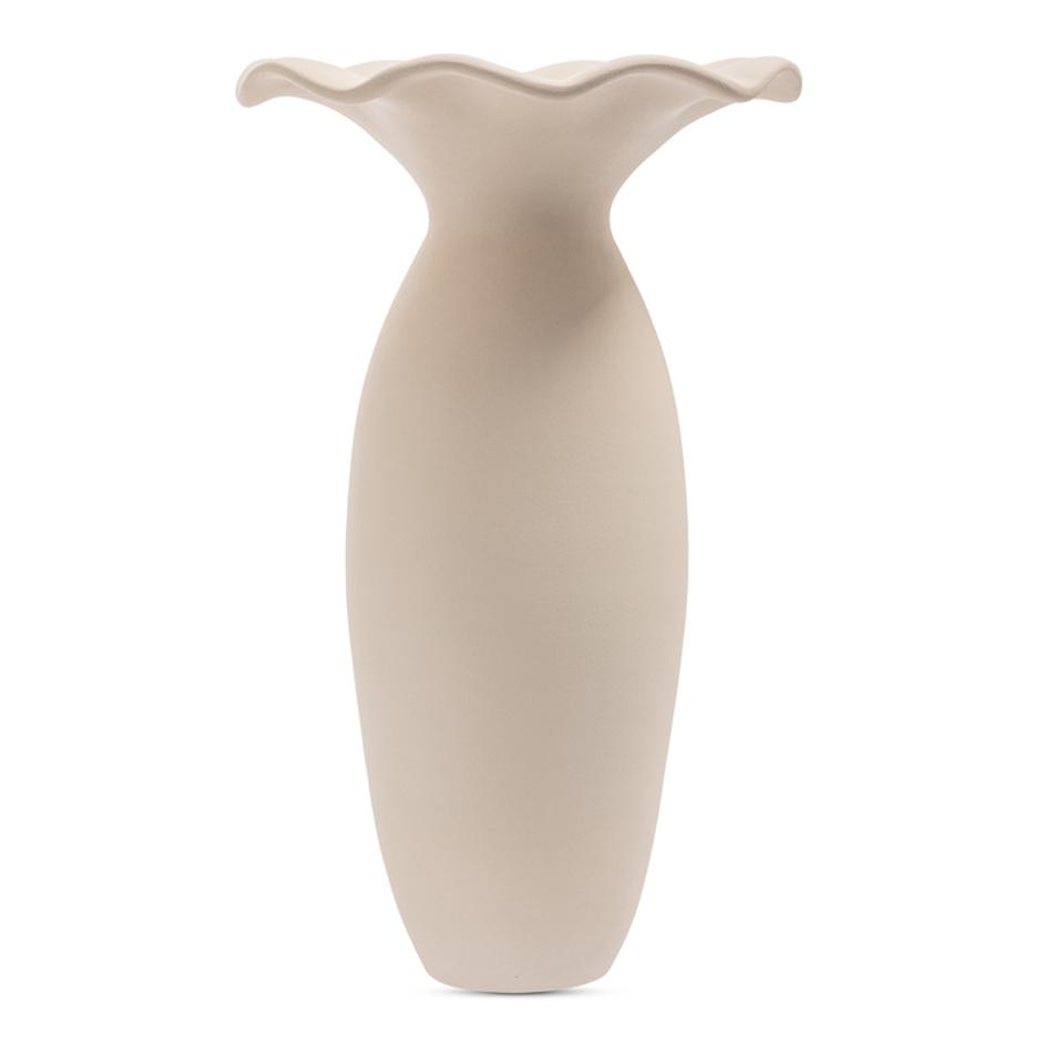 Ruffle 16In Decorative Vessel Ecru by Moes Home
