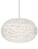 Eos XXL Plug-In Pendant in White with Black Cord by UMAGE