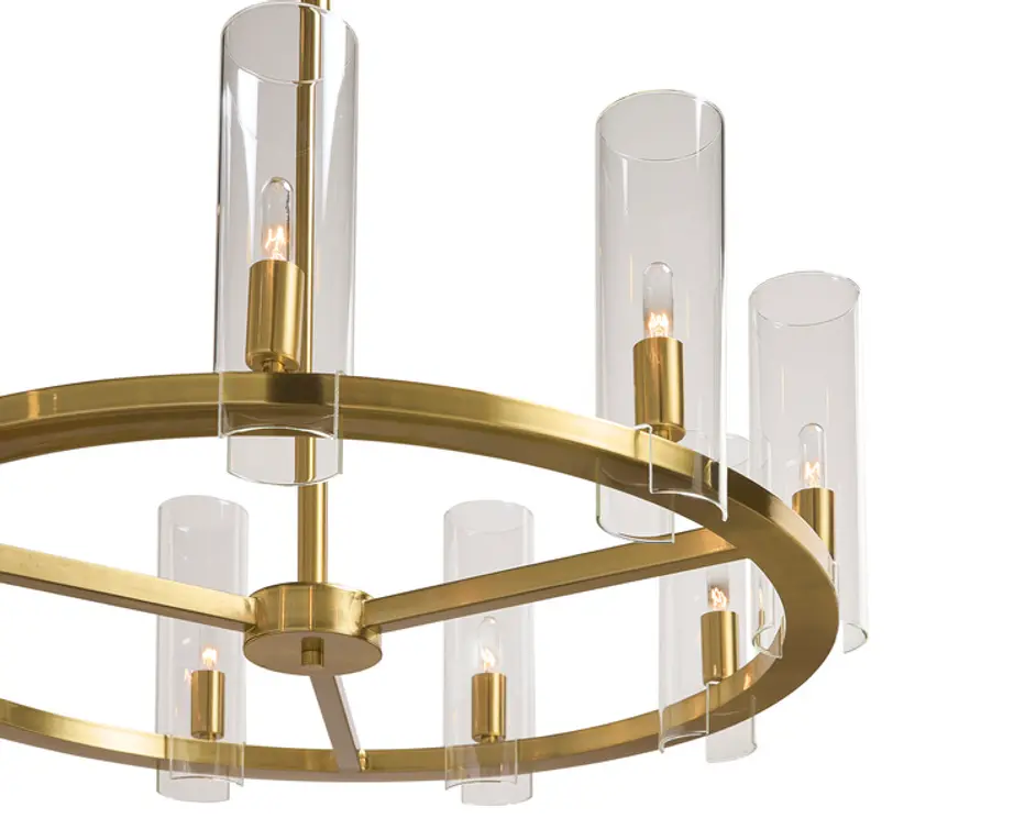 CLARABELLE CHANDELIER - SMALL - BRASS by Sunpan
