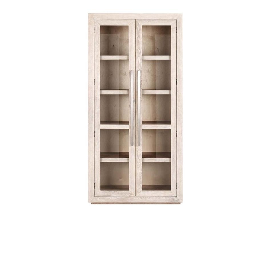 Bradley Tall Cabinet White Wash by Classic Home