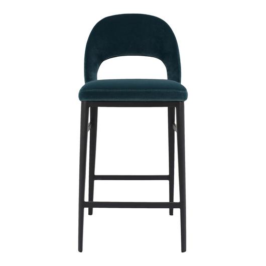 ROGER COUNTER STOOL TEAL VELVET by Moes Home