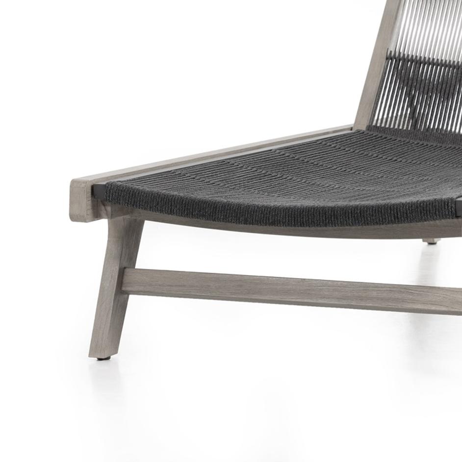 Julian Outdoor Chaise Lounge In Grey by FOUR HANDS