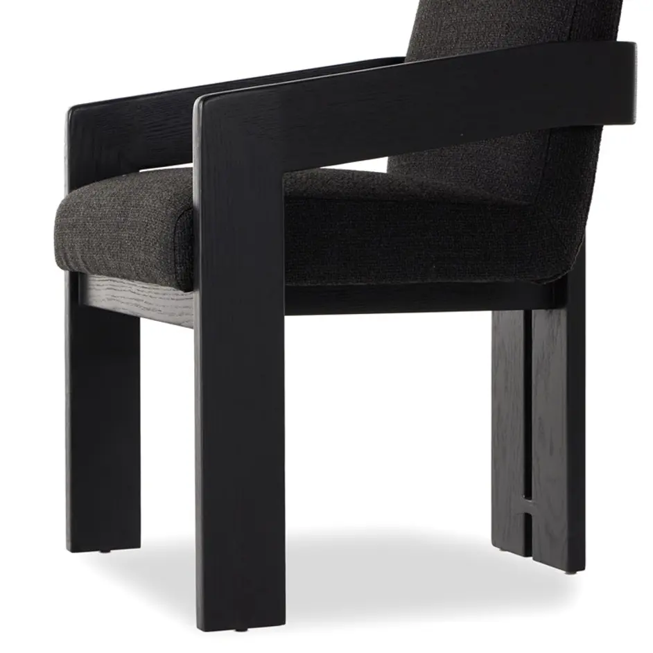 Roxy Dining Armchair In Gibson Black by FOUR HANDS