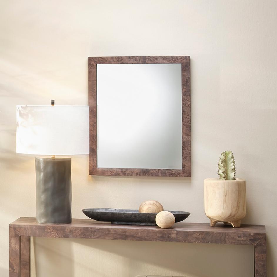 Chandler Rectangle Wood Wall Mirror, Charcoal by Jamie Young
