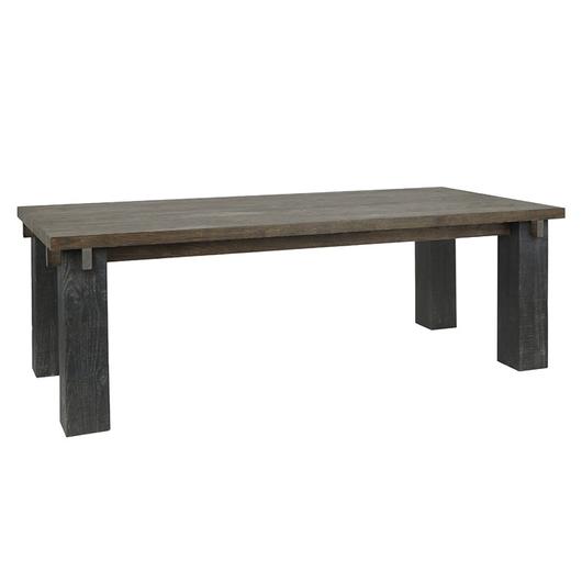 Duncan Reclaimed Pine 90" Dining Table Suede Brown/Carbon Black by Classic Home