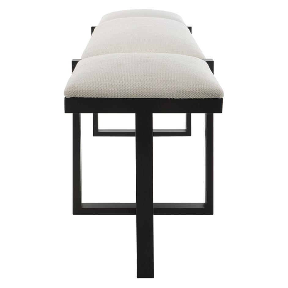 Triple Cloud Modern Upholstered Bench by Uttermost