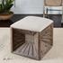 Jia Wooden Ottoman by Uttermost