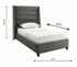 Koah Grey Velvet Bed in Twin by tov furniture