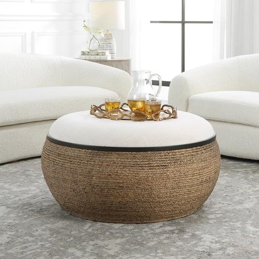 Island Straw Storage Ottoman / Coffee Table by Uttermost