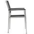 Nantucket Outdoor Patio Aluminum Dining Chair In Silver Black by Modway Furniture