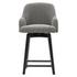 Terry Fabric Swivel Counter Stool, Black Herringbone by New Pacific Direct