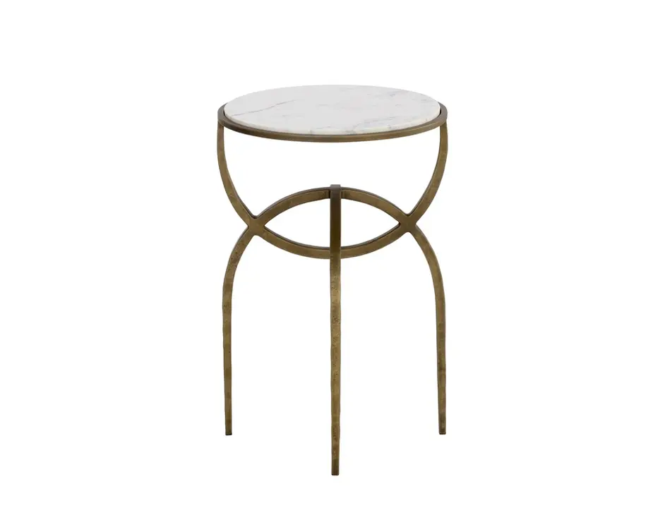 ALICENT END TABLE - WHITE MARBLE by Sunpan