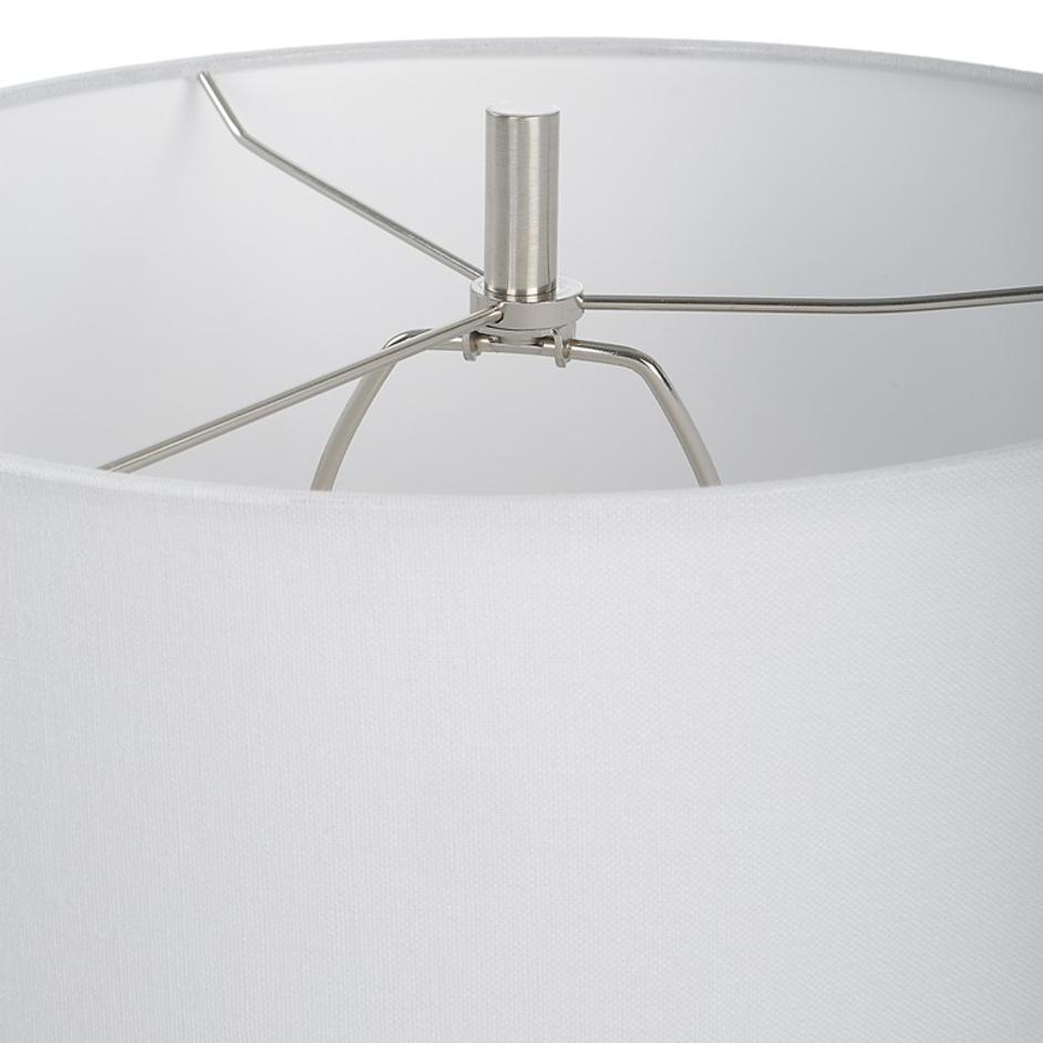 Ascent White Geometric Table Lamp by Uttermost