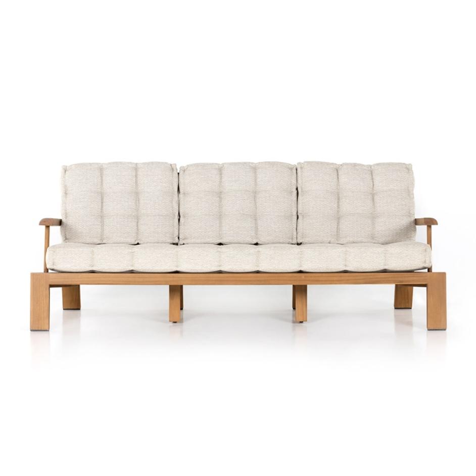 Beck Outdoor Sofa 85" In Natural Teak by FOUR HANDS