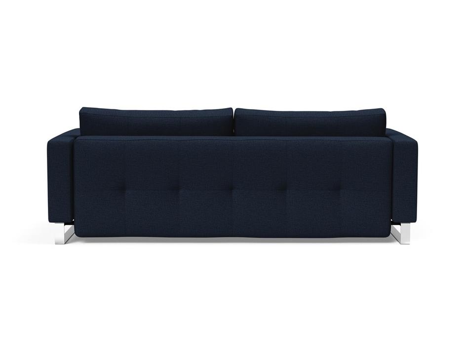 CASSIUS D.E.L. SLEEPER SOFA in MIXED DANCE BLUE FABRIC WITH Chrome legs 528 by INNOVATION USA