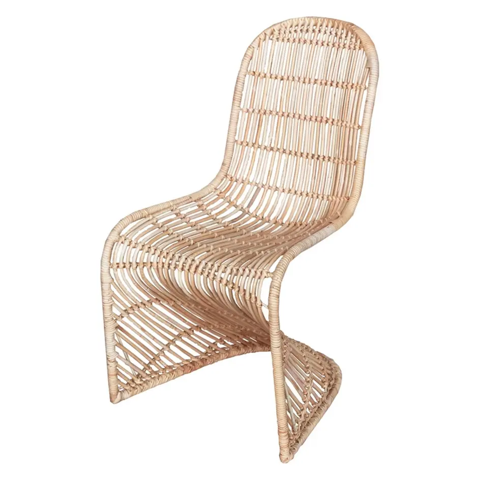 Groovy Rattan Chair In Natural by New Pacific Direct