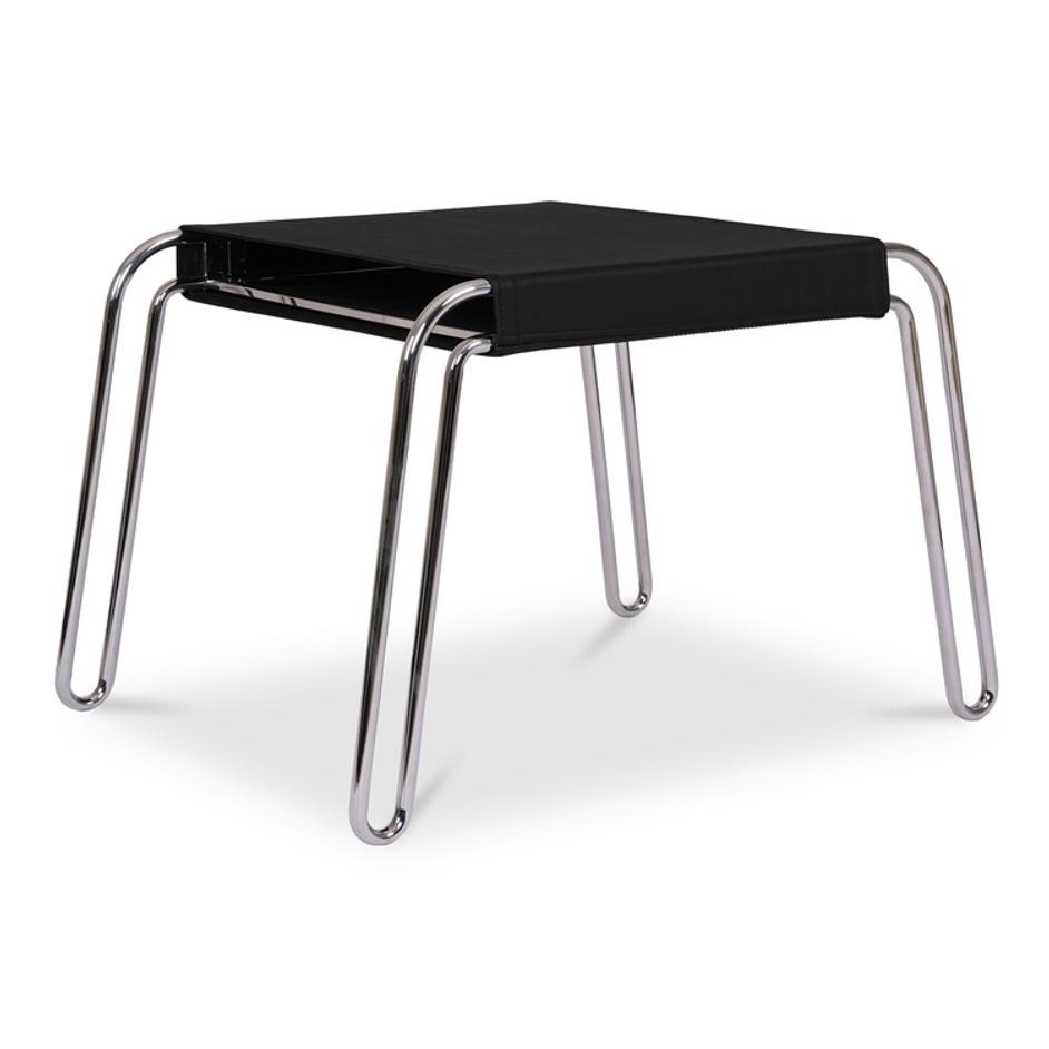 Petra Leather Stool Black by Moes Home