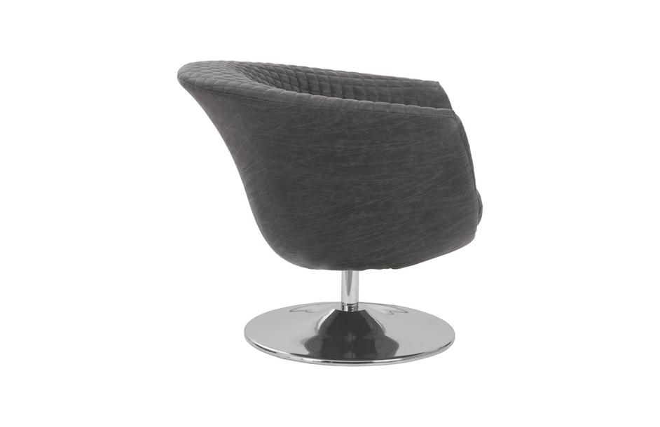 Autumn Swivel Chair, Vintage Dark Gray by PHILLIPS COLLECTION