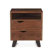 London Loft 23-Inch Acacia Wood Night Chest in Walnut Finished by Home Trends & Design