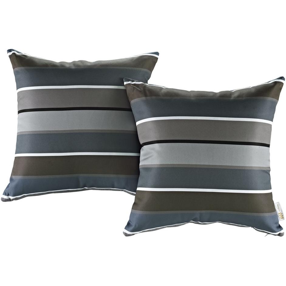 Varick Two Piece Outdoor Patio Pillow Set In Stripe by Modway Furniture