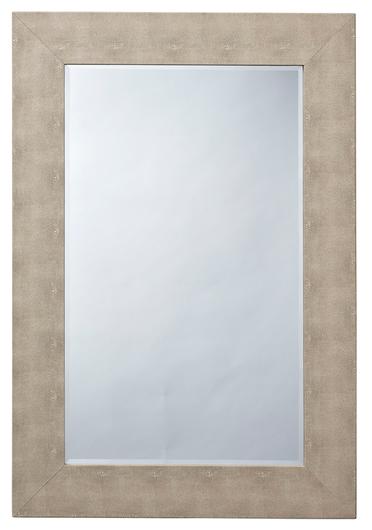 Structure Shagreen Rectangle Mirror, Ivory by Jamie Young