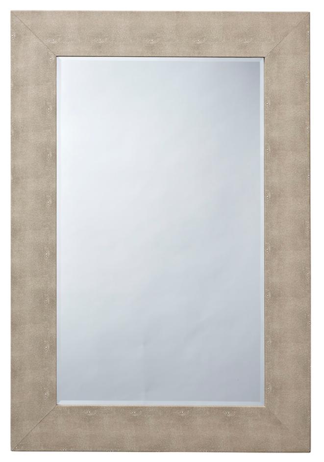 Structure Shagreen Rectangle Mirror, Ivory by Jamie Young