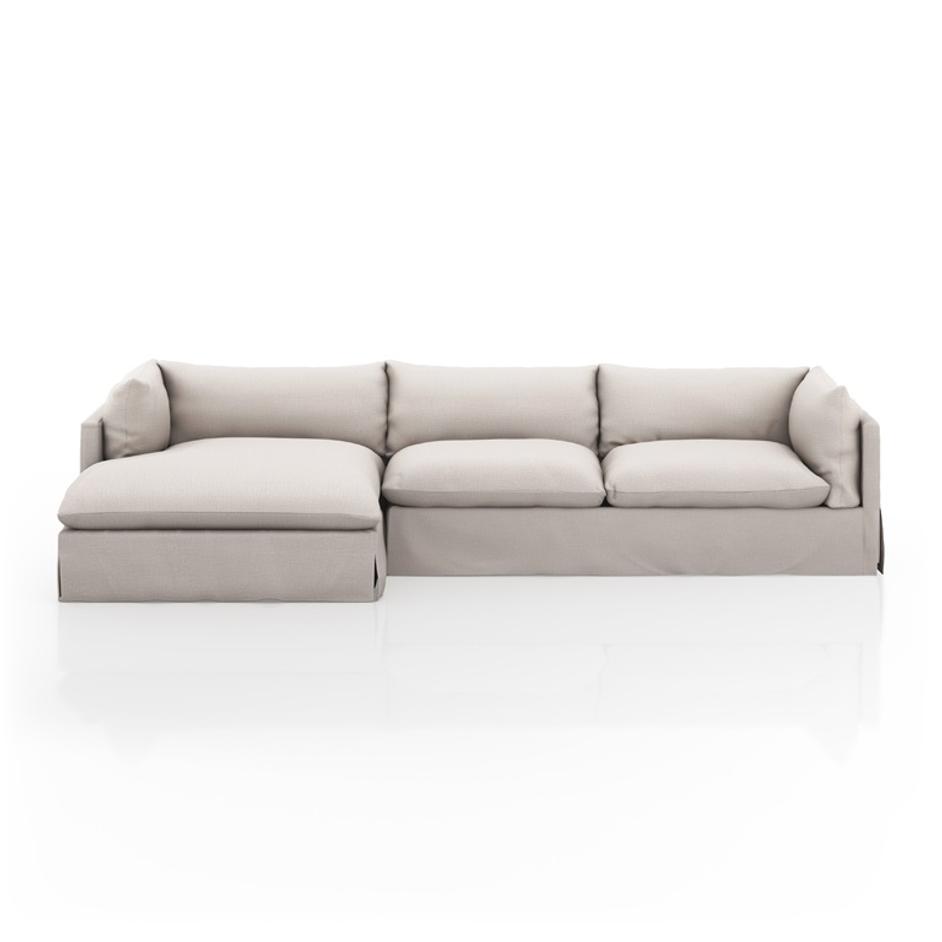 Habitat 2Pc Laf Sectional In 133'' In Moon by FOUR HANDS