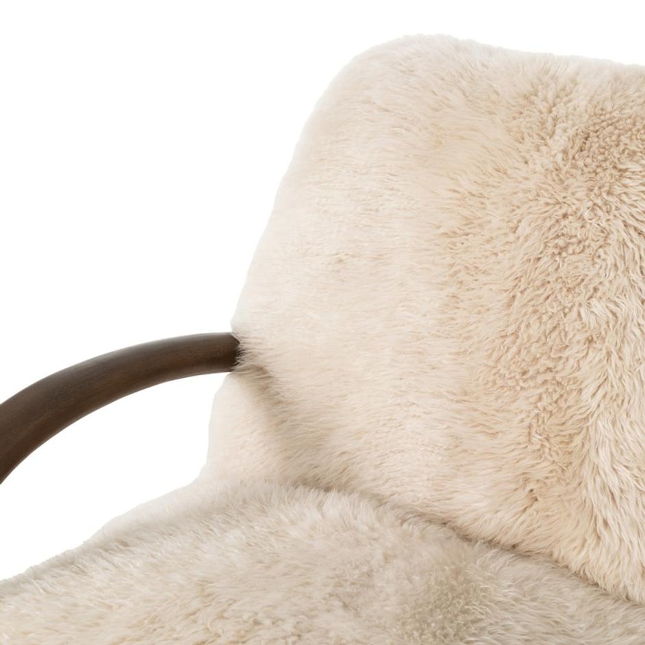 Sandro Chair - Champagne Mongolian Fur by Four Hands