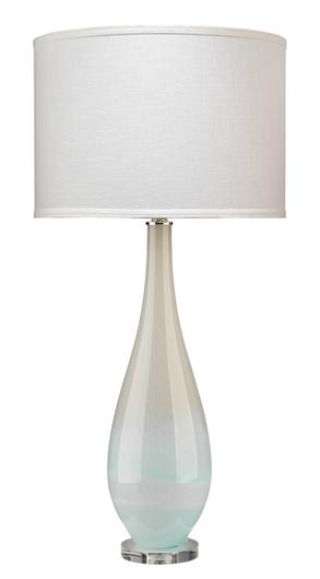 Dewdrop Glass Table Lamp with Linen Shade by Jamie Young