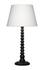 Revolution Wood Table Lamp with Linen Shade, Black by Jamie Young