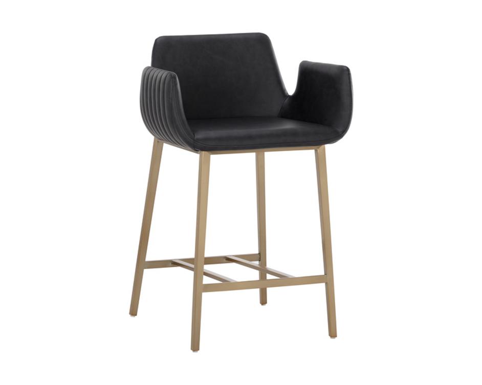 LUCANO COUNTER STOOL - BRAVO BLACK by Sunpan