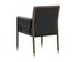 MAUTI DINING ARMCHAIR - DISTRESSED BROWN - CORTINA BLACK LEATHER by Sunpan