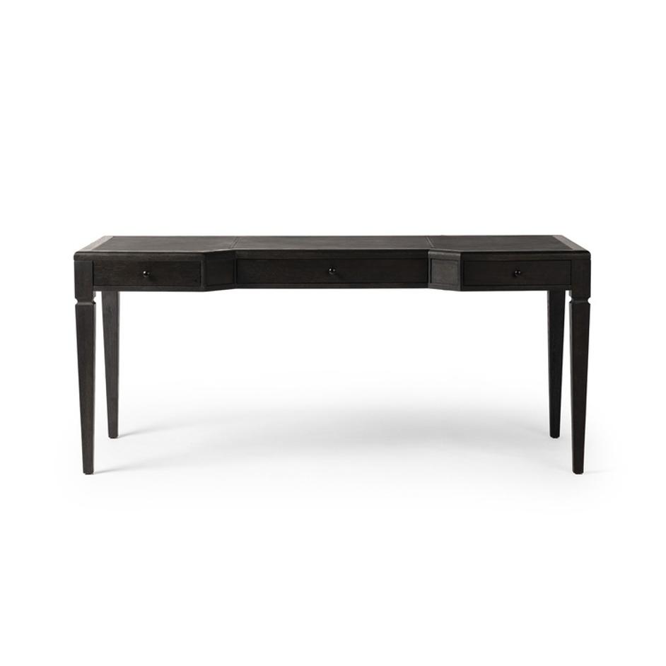 Claude Desk - Distressed Black Oak Veneer by Four Hands