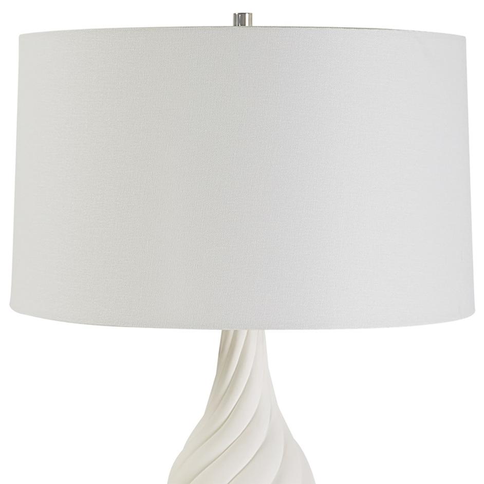 Twisted Swirl White Table Lamp by Uttermost