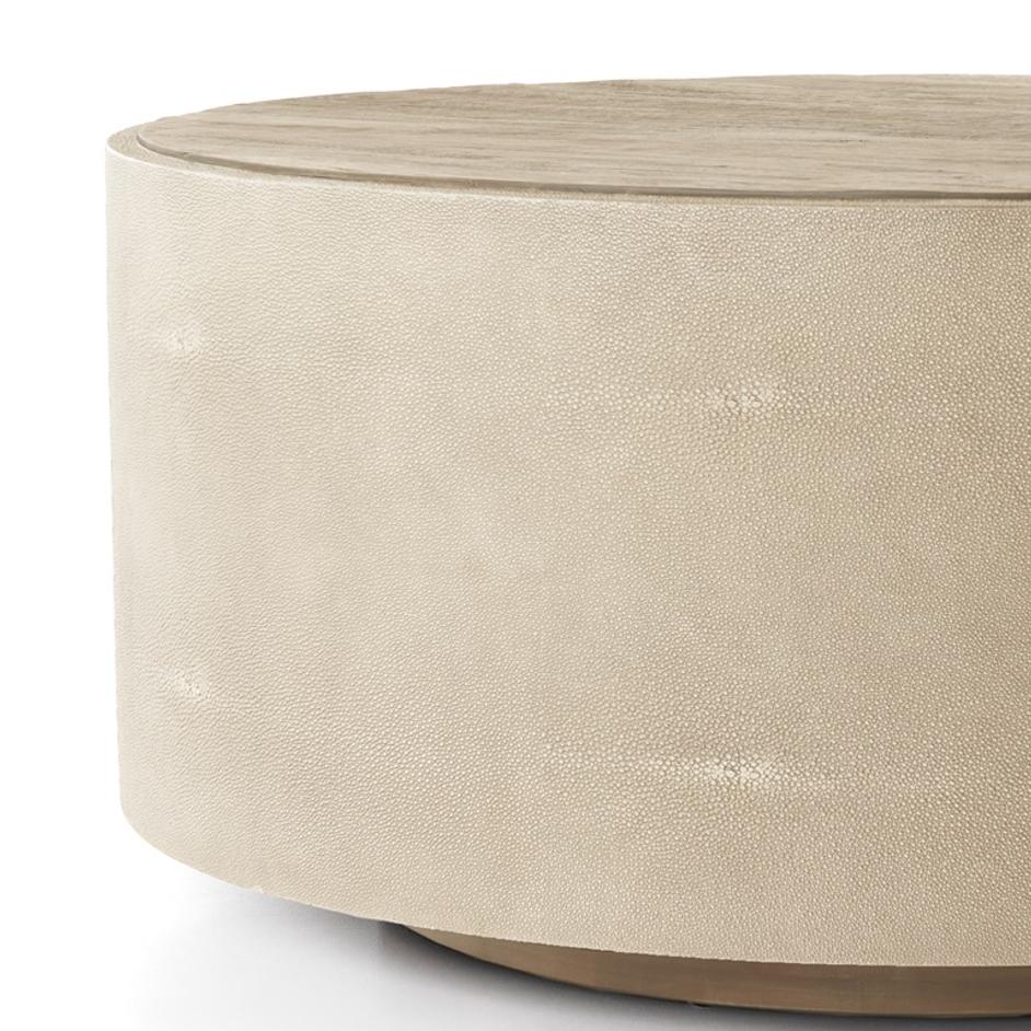 Crosby Round Coffee Table In Light Cream by FOUR HANDS