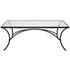 Alayna Black Metal & Glass Coffee Table by Uttermost