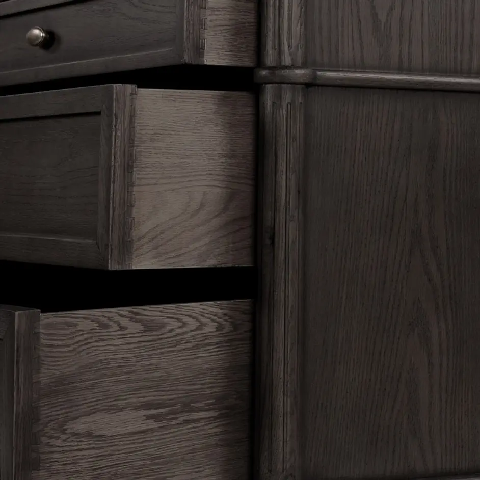 Toulouse 6 Drawer Dresser - Distressed Black Oak by Four Hands