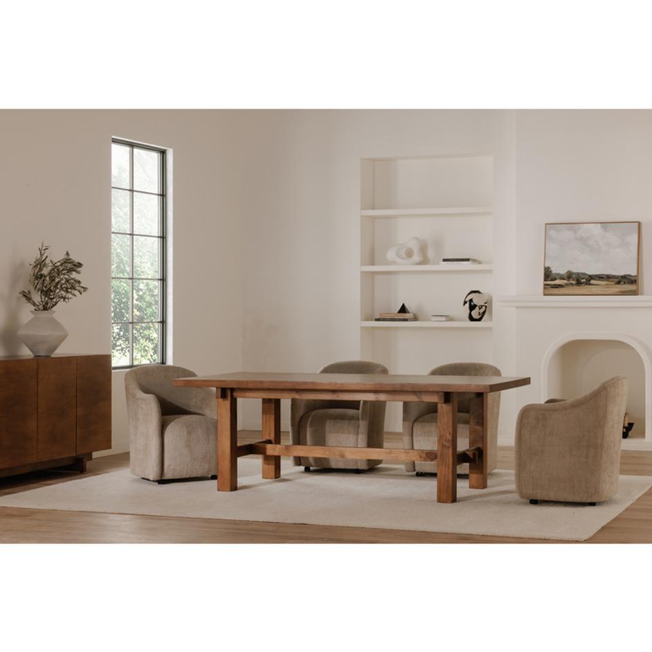 Drava Rolling Dining Chair Beige by Moes Home