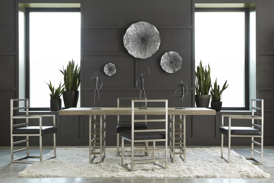 Abstract Figure on Metal Base, Bronze Finish, Leg Folded by PHILLIPS COLLECTION