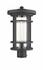 Jordan 1 Light Outdoor Post Mount Fixture in Black Finish by Z-Lite