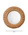 Strand Wood Beaded Round Wall Mirror, Natural by Jamie Young
