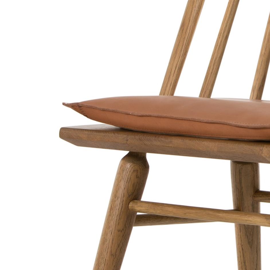 Lewis Windsor Chair W Cushion In Sandy Oak by FOUR HANDS