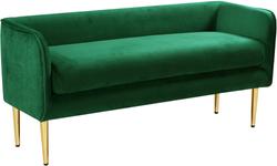 Tim Bench In Green Velvet by Meridian Furniture