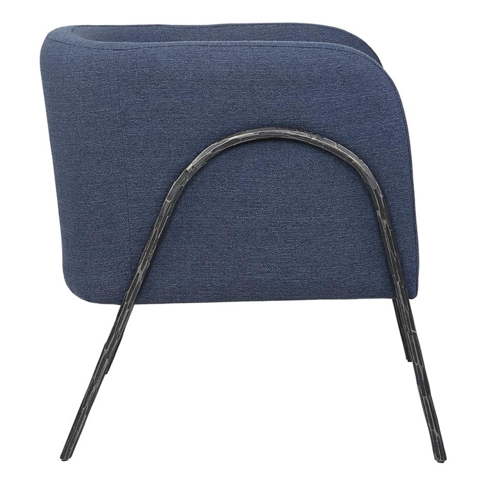 Jacobsen Denim Barrel Chair by Uttermost