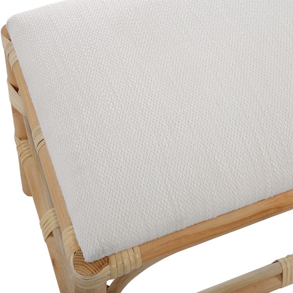 Laguna Small White Bench by Uttermost